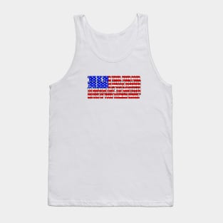 Statue Of Liberty quote USA Flag Tank Top